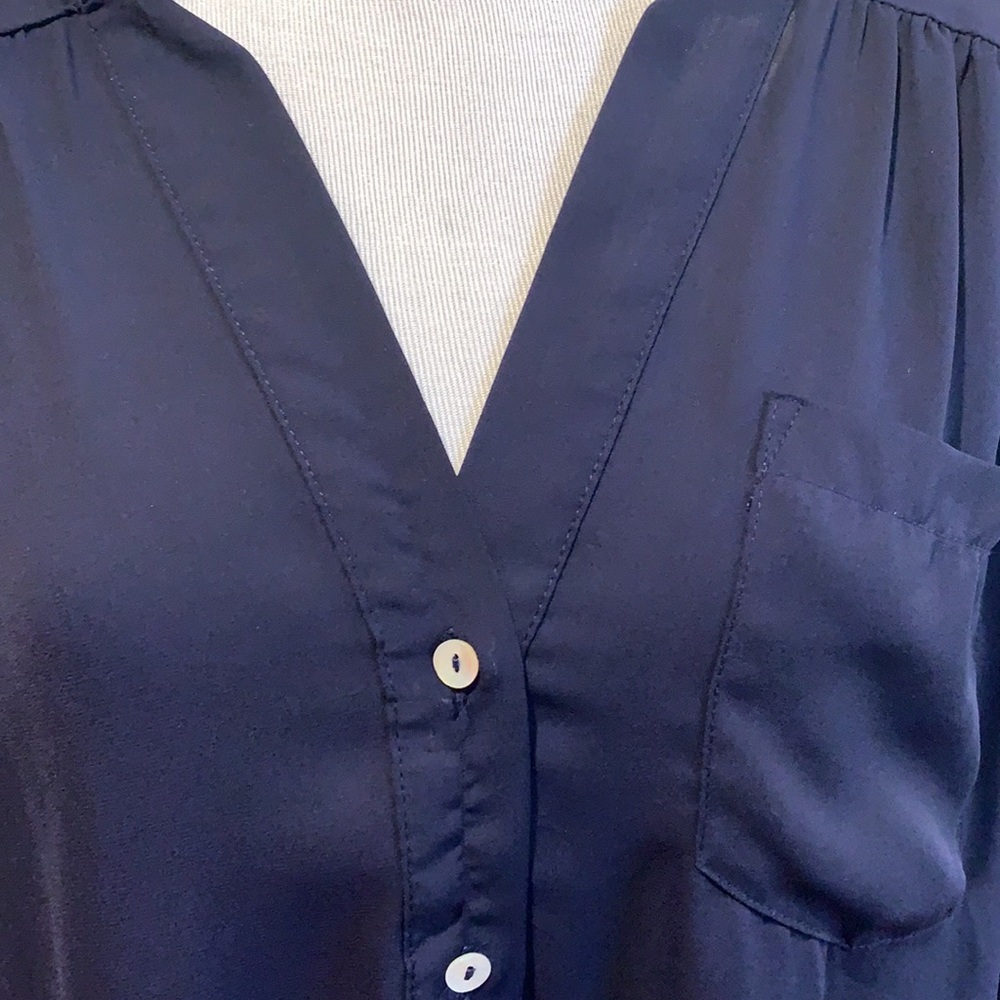 Azalea 1x navy blouse - Picture 2 of 6